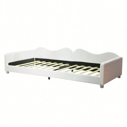 Kinderbett Polsterbett 90*200cm, Schlafsofa Bettgestell Teddystoff Multifunktionales weiches Bett mit Rückenlehne und Armlehnen Jugendbett Gästebett rosa