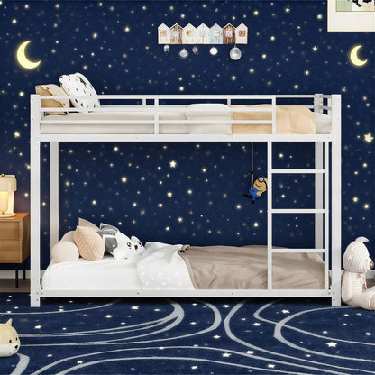 90*200 Kinderbetten, Etagenbetten, Eisenbetten, Eisenetagenbetten in klassischer Form, Weiß