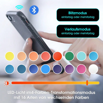 105 cm moderner, minimalistischer Couchtisch mit Stauraum, LED-Stimmungsbeleuchtung, Glasplatte und 2 Schubladen