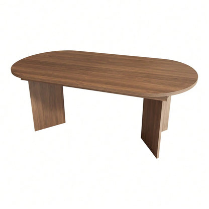 Ausziehbarer Esstisch 160/200 * 90 cm, geeignet für 4–6 Personen, Esstisch mit abgerundeten Ecken, verdickte Tischplatte, ausziehbarer Esstisch im einfachen Stil, Nussbaum