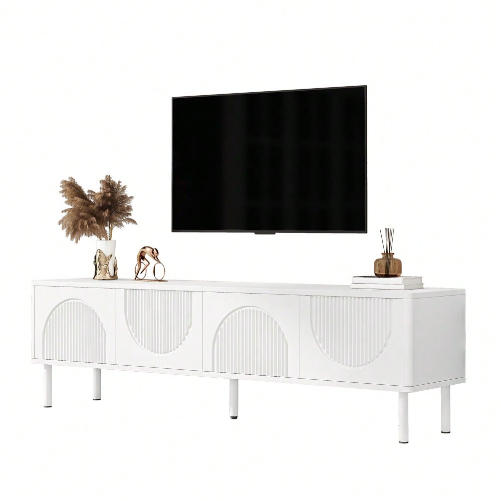Modernes TV-Lowboard 180cm mit Stauraum, matte Oberfläche & Kabelmanagement – minimalistisches Design für Wohnzimmer, Schlafzimmer oder Flur