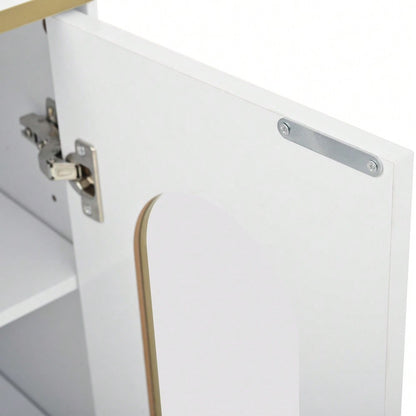 Weißes Sideboard, Glasfronten & Weinregal – Sideboard für Esszimmer & Wohnzimmer – Verstellbarer Fuß – Viel Stauraum & modernes Design