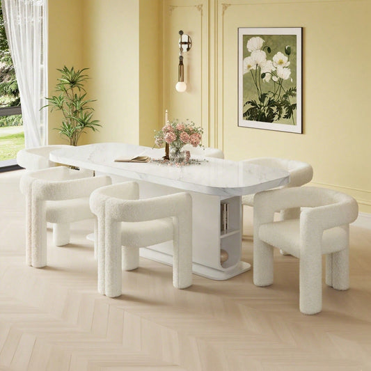 Ergonomischer Sessel mit Premium Teddy Flor, Einzigartiges Design, maximaler Komfort & vielseitig einsetzbar Moderner Allrounder-Sessel Robust, stylisch & blitzschnell montiert