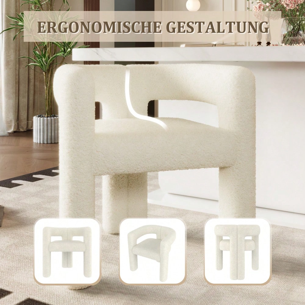 Ergonomischer Sessel mit Premium Teddy Flor, Einzigartiges Design, maximaler Komfort & vielseitig einsetzbar Moderner Allrounder-Sessel Robust, stylisch & blitzschnell montiert