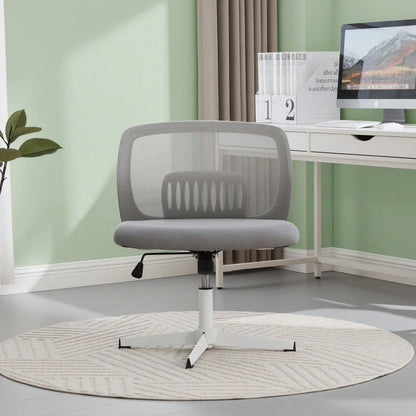 Armlose Bürostühle, Lesesessel mit breiten Polstern, Wohnstühle zum Sitzen mit gekreuzten Beinen, Wippfunktion, höhenverstellbar, 360° drehbar