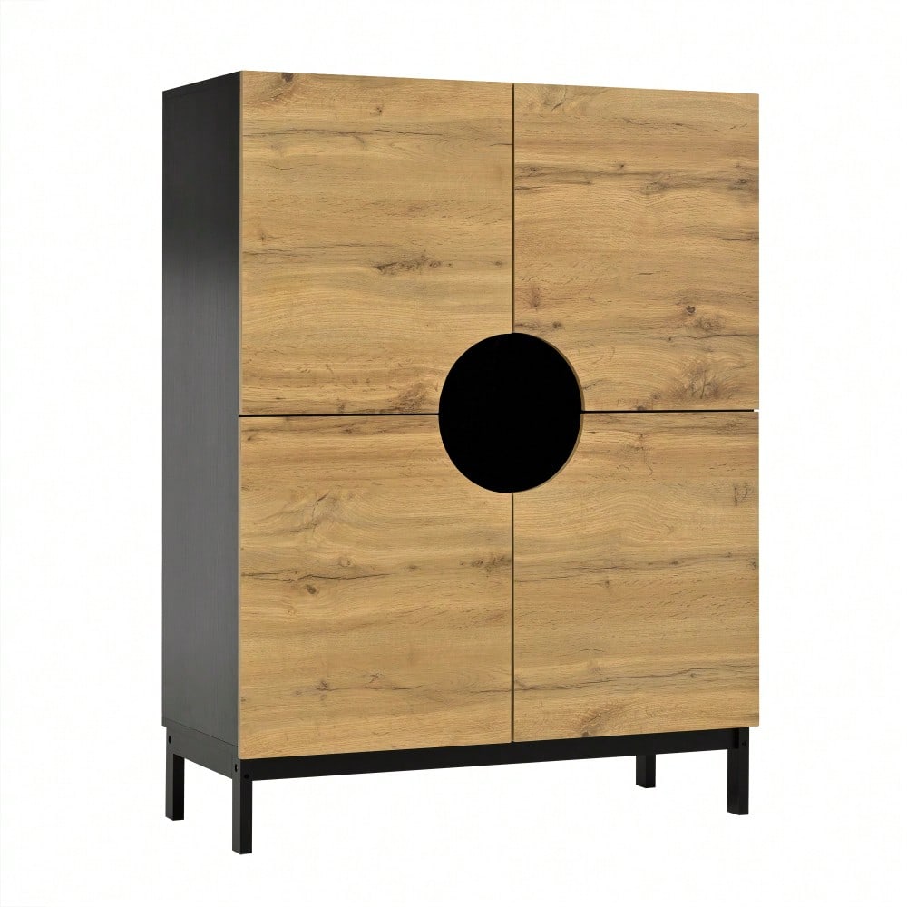 Schuhschrank und Vitrine 2 in 1 mit verstellbaren Einlegeböden, Massivholzbeinen, Eingangsmöbel 90*40*120cm Schuhschrank 40 cm breit, großer Stauraum｜Ideal für große Schuhgrößen
