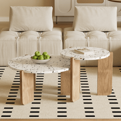 Moderner zusammensetzbarer Couchtisch, Beistelltisch, Couchtisch-Set für Wohnzimmer,
Sofa-Beistelltisch und Balkon, 2er-Set
