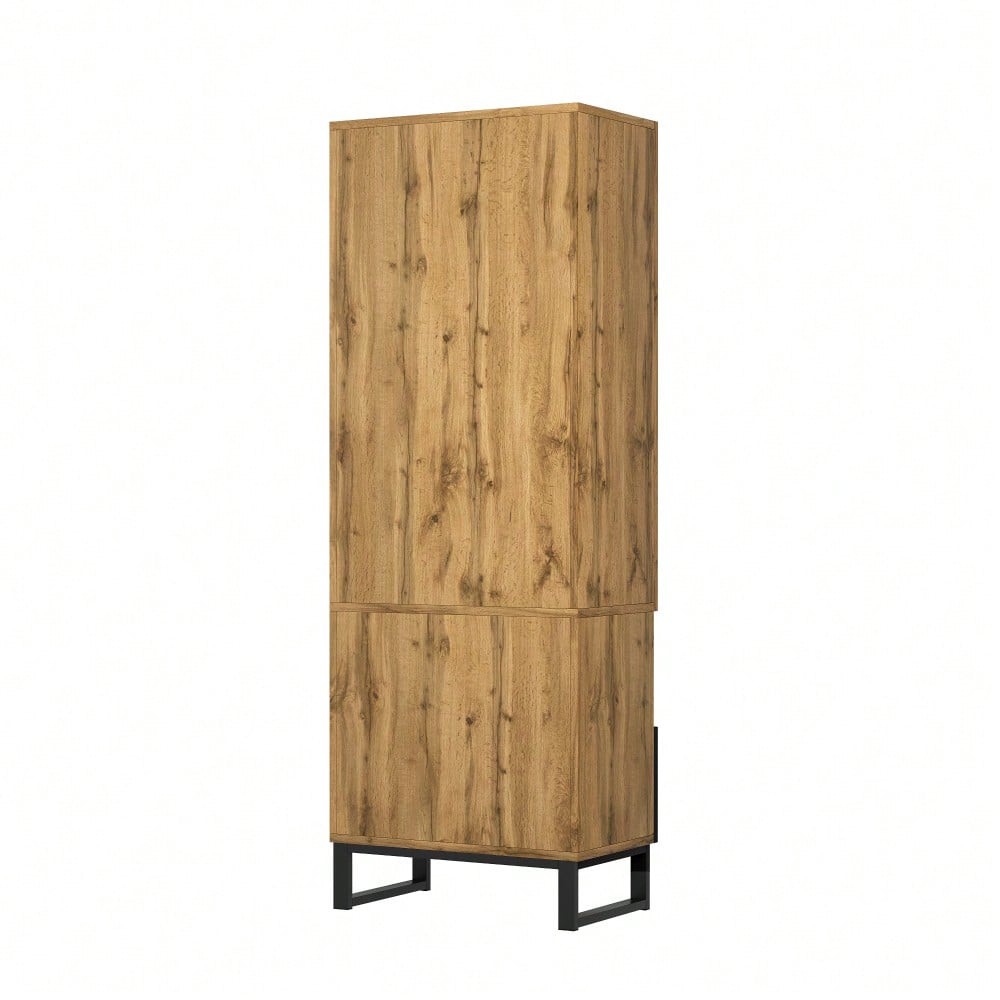 Garderobenschrank-1St, 1 Schubkästen, Ein Fach mit verstellbaren Einlegeböden,mit Kleiderstange