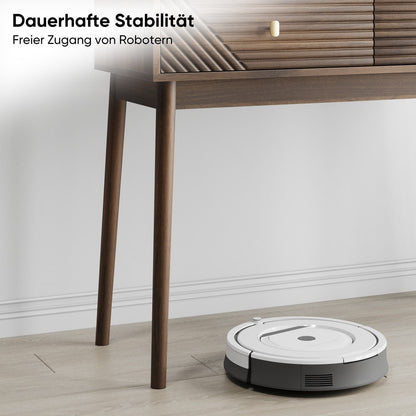 Schreibtisch, Mid-Century Modern Konsolentisch mit Schubladen, Retro-Empfangstisch mit offenen Ablageflächen, moderner Sofatisch für Wohnzimmer, Foyer und Flur, Walnuss