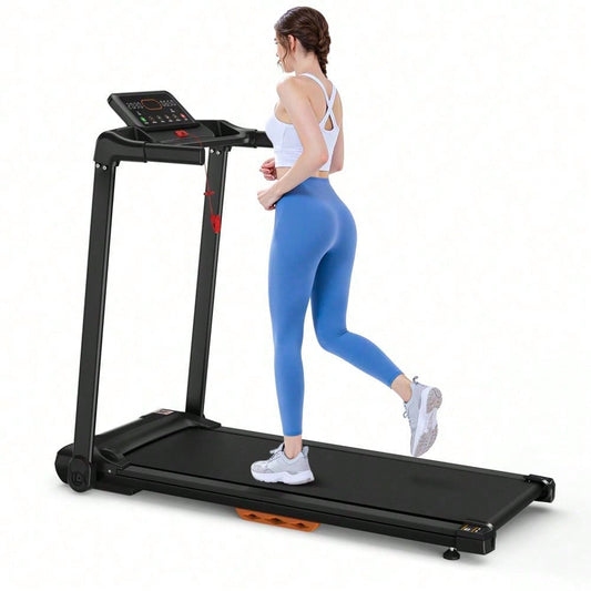 Laufband für Zuhause, Laufband klappbar, Treadmill bis 12 km/h, max. 120kg, Tablethalterung,    App kompatibel, LED