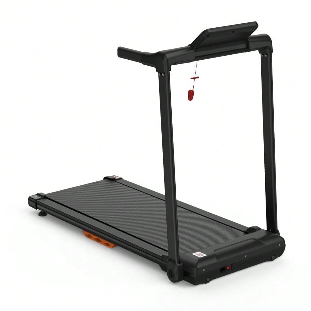 Laufband für Zuhause, Laufband klappbar, Treadmill bis 12 km/h, max. 120kg, Tablethalterung,    App kompatibel, LED