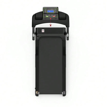 Elektrisches Laufband, Klapplaufband für Zuhause bis 12 km/h, mit LED-Display, App- und Tablet-Halter, Kompaktes Laufpad für Zuhause und Büro