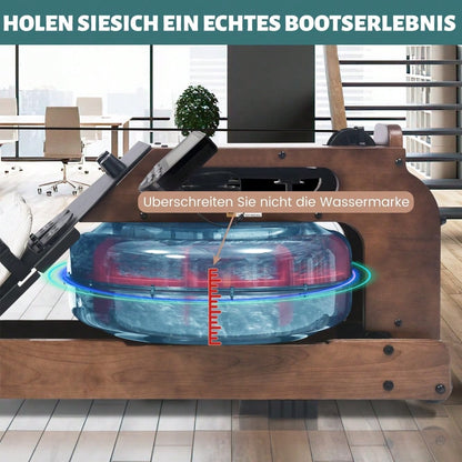 Faltbare Wasserwiderstands-Rudergerät mit Kinomap APP,Innenraum Heim-Fitness-Rudergerät