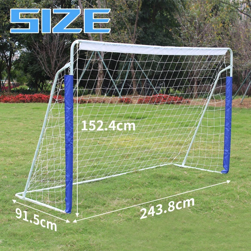 243.8cm x 152.4(8x5FT) Soccer Goals for Backyard Portable Net Collapsible Metal Base, Quick Setup Soccer Net for Indoor Outdoor Practice Training with Carry Bag