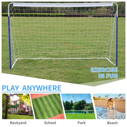 243.8cm x 152.4(8x5FT) Soccer Goals for Backyard Portable Net Collapsible Metal Base, Quick Setup Soccer Net for Indoor Outdoor Practice Training with Carry Bag