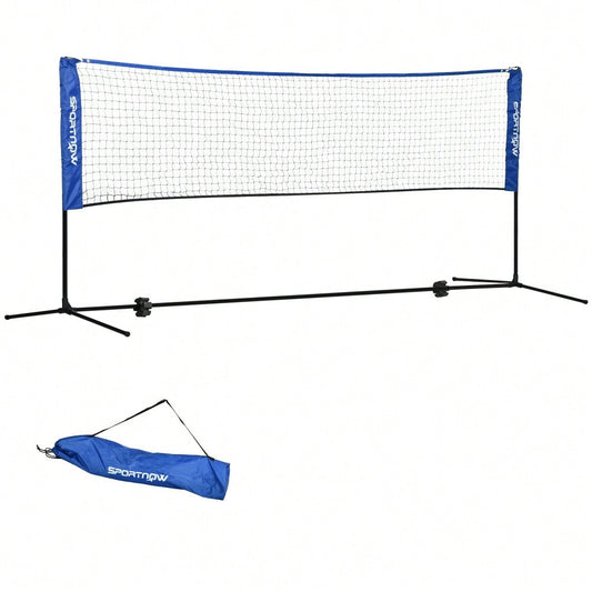SPORTNOW Badmintonnetz Set 103/120/155H cm, faltbares & höhenverstellbares Tennisnetz für Indoor und Outdoor, Polyester, ideal für Volleyball und Federball