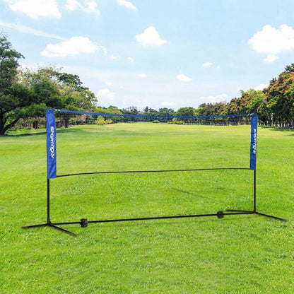 SPORTNOW Badmintonnetz Set 103/120/155H cm, faltbares & höhenverstellbares Tennisnetz für Indoor und Outdoor, Polyester, ideal für Volleyball und Federball
