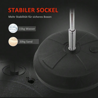 HOMCOM Punchingball Set Standbox höhenverstellbar 125-145cm Handschuhe Pumpe Profi & Anfänger