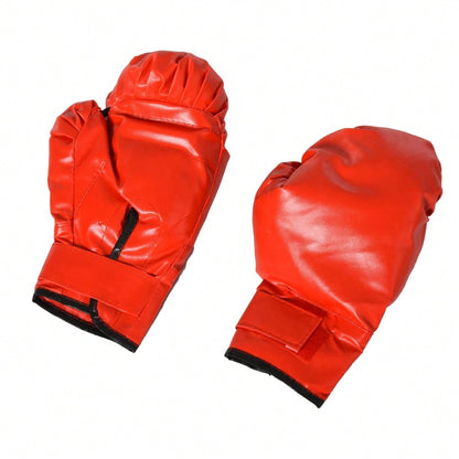 HOMCOM Boxsack-Set mit Handschuhen, gefüllt, für Erwachsene & Jugendliche, schwarz-rot, Ø30x120cm, 16kg, ideal für Training & Fitness