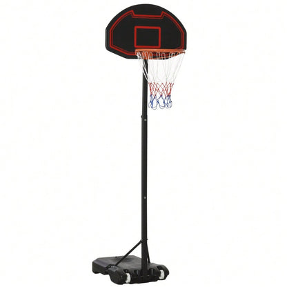 HOMCOM Basketballkorb mit Ständer Outdoor höhenverstellbar 195-250 cm für Kinder 8-14 Jahre mit Rädern