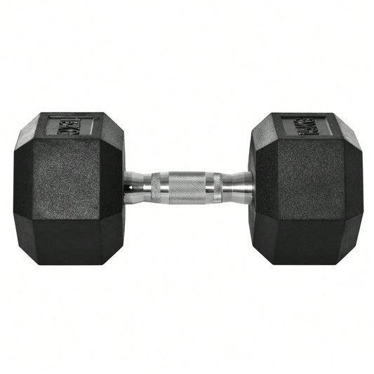 HOMCOM Hexagon Kurzhantel Gusseisen Hantel Gummi-Hantel Griff gerändelt Gewichte Metall Gummi schwarz 1 x 15 KG