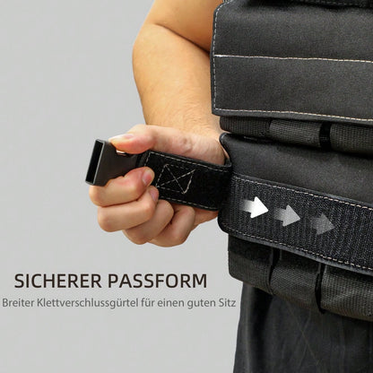 SPORTNOW verstellbare Gewichtsweste 15kg mit Reflektierenden Streifen, Trainingsweste, Laufweste für Gewichtheben, Laufen und Fitness, Körpergewichtstraining, Männer und Frauen