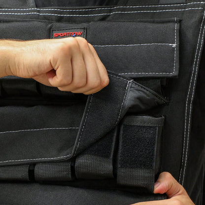 SPORTNOW verstellbare Gewichtsweste 15kg mit Reflektierenden Streifen, Trainingsweste, Laufweste für Gewichtheben, Laufen und Fitness, Körpergewichtstraining, Männer und Frauen