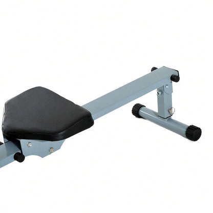 HOMCOM Rudergerät Rudermaschine mit LCD Fitnessgerät Ruderzugmaschine Heimtrainer, mit LCD Display, Stahl+PVC, Grau, 130x47,5x67cm