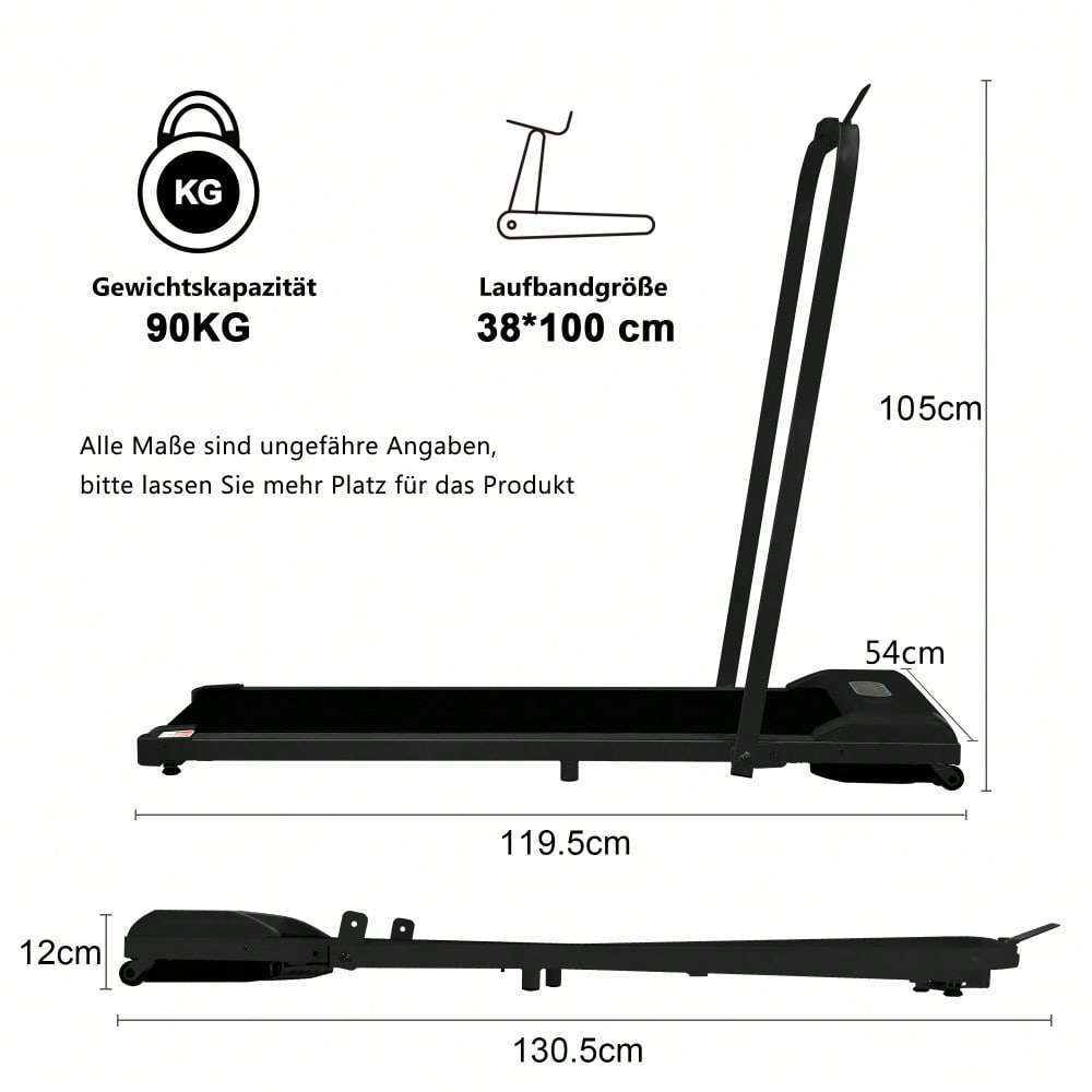 2 in 1 Laufband für zuhause, Laufband mit Fernbedienun 1-6 km/h Geschwindigkeit mit  LED-Display & Bluetooth Lautsprecher&Telefonhalterung,Laufband für Zuhause & Büro, Leicht zu Falten,Montagefre