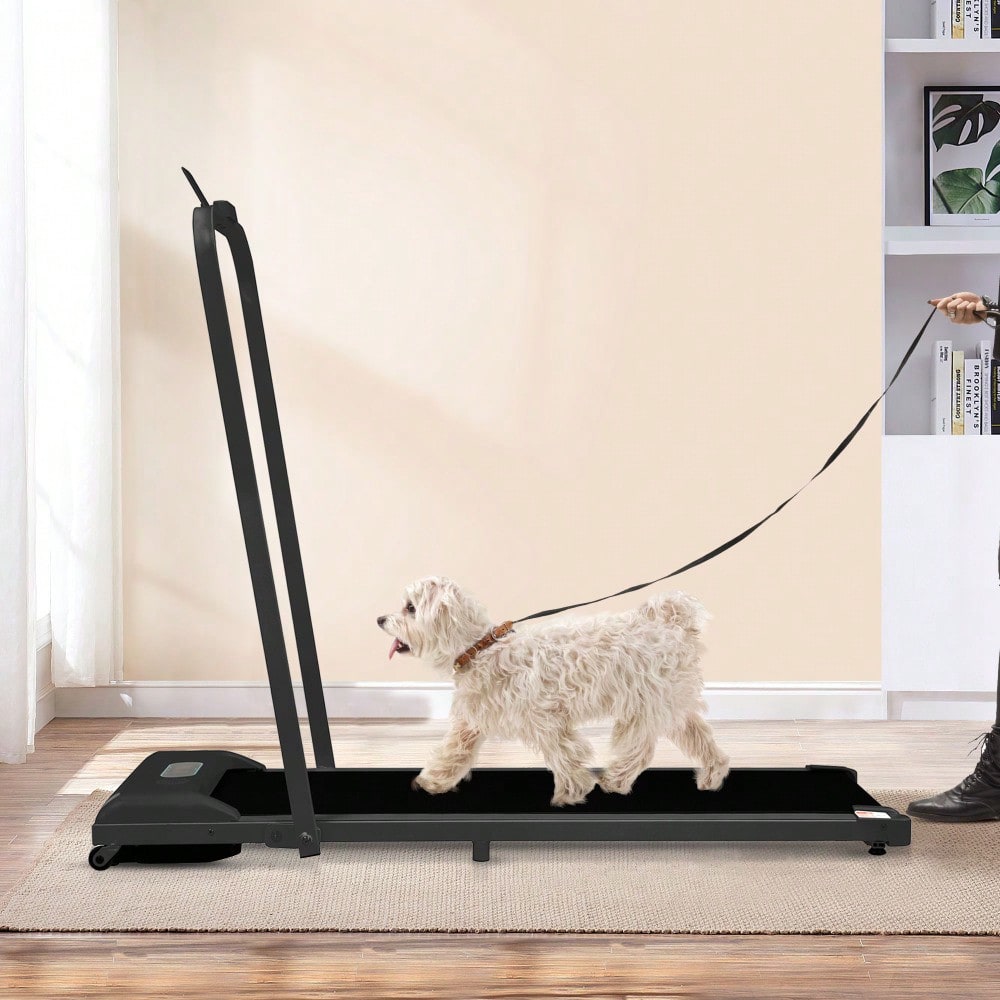 2 in 1 Laufband für zuhause, Laufband mit Fernbedienun 1-6 km/h Geschwindigkeit mit  LED-Display & Bluetooth Lautsprecher&Telefonhalterung,Laufband für Zuhause & Büro, Leicht zu Falten,Montagefre