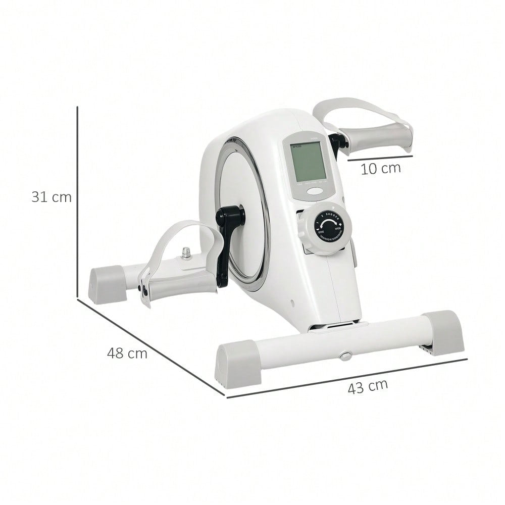 SPORTNOW Pedaltrainer Mini Heimtrainer für Senioren mit 8 verstellbarem Magnetwiderstand & LCD-Display Arm- und Beintrainer Fitnessbike für zuhause Trainingsgerät