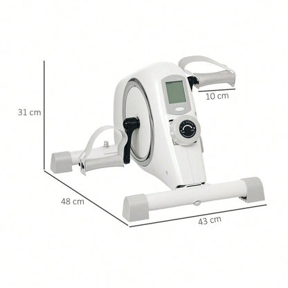SPORTNOW Pedaltrainer Mini Heimtrainer für Senioren mit 8 verstellbarem Magnetwiderstand & LCD-Display Arm- und Beintrainer Fitnessbike für zuhause Trainingsgerät