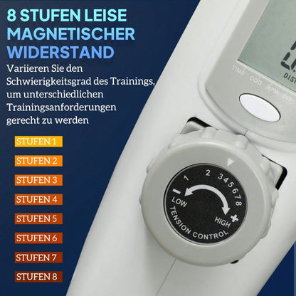 SPORTNOW Pedaltrainer Mini Heimtrainer für Senioren mit 8 verstellbarem Magnetwiderstand & LCD-Display Arm- und Beintrainer Fitnessbike für zuhause Trainingsgerät