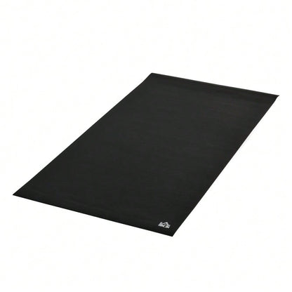 HOMCOM Bodenschutzunterlage Fitnessgeräte PVC Schwarz 180x90x0,6cm