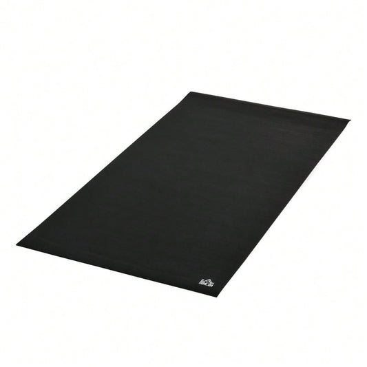 HOMCOM Bodenschutzunterlage Fitnessgeräte PVC Schwarz 180x90x0,6cm