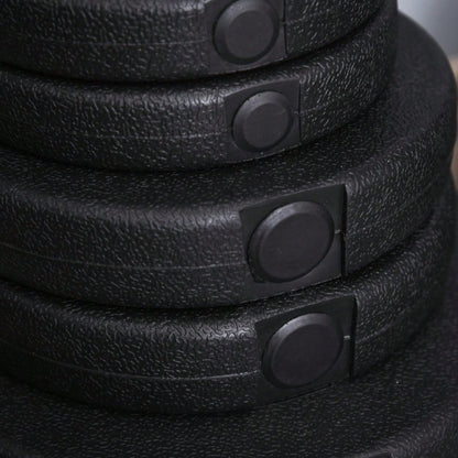 HOMCOM Kurzhantel-Set 40 kg, 2 Metallgriffe, 12 Hantelscheiben, bodenschonend, schwarz