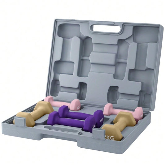 SPORTNOW Hantelset, 6er Set Hanteln mit Gewichten, Kurzhantelset aus Stahl, 1kg, 1,5kg, 2kg
