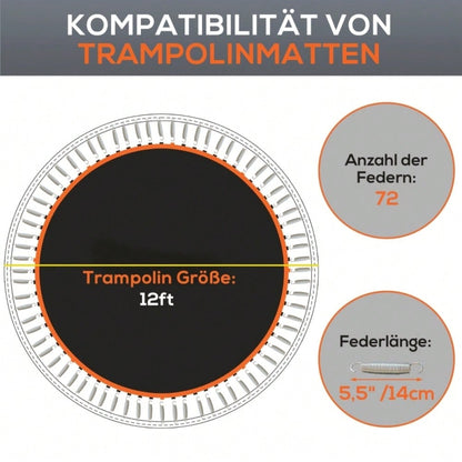 SPORTNOW Trampolin-Matte, Runde Sprungplane, Polypropylen, Orange