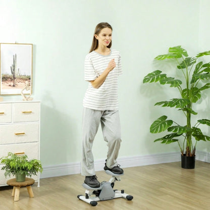 SPORTNOW Mini-Stepper für Zuhause mit LCD-Display, Up-Down Stepper mit Rutschfesten Pedale, Stepper Hometrainer bis 100 kg, für Beintraining, Home Office Fitness Exercise, Grau