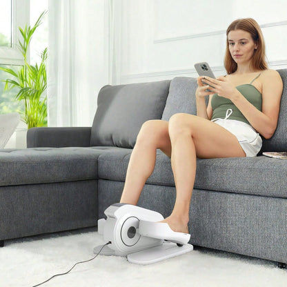 SPORTNOW Mini-Ellipsentrainer Untertisch Mini Crosstrainer für zuhause Ellipsen Beintrainer mit 10-stufiger Geschwindigkeit, LCD-Monitor, Fernbedienung, für Büro, Senioren