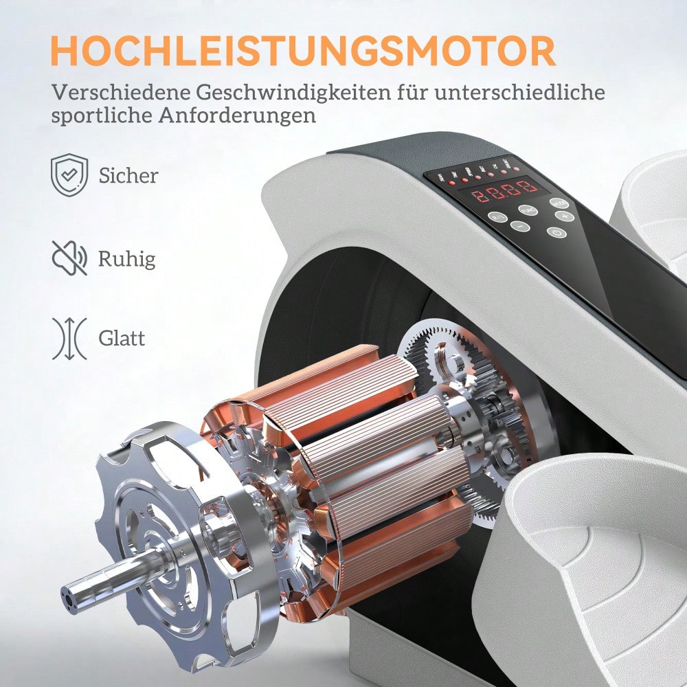 SPORTNOW Mini-Ellipsentrainer Untertisch Mini Crosstrainer für zuhause Ellipsen Beintrainer mit 10-stufiger Geschwindigkeit, LCD-Monitor, Fernbedienung, für Büro, Senioren