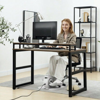 SPORTNOW Mini-Ellipsentrainer Untertisch Mini Crosstrainer für zuhause Ellipsen Beintrainer mit 10-stufiger Geschwindigkeit, LCD-Monitor, Fernbedienung, für Büro, Senioren
