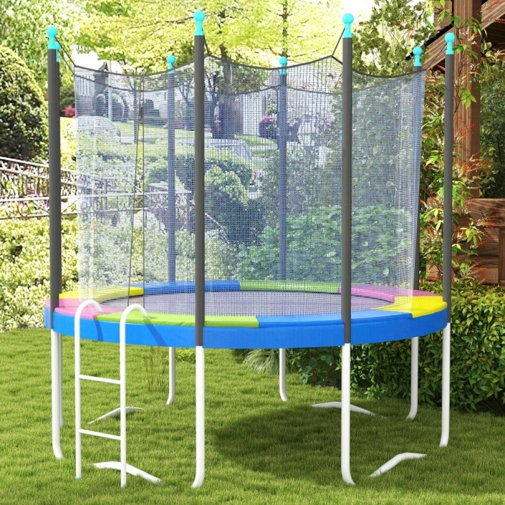 SPORTNOW Trampolin Randabdeckung Ø305 cm, bunt, wetterbeständig & UV-Schutz, ideal für Gartentrampoline