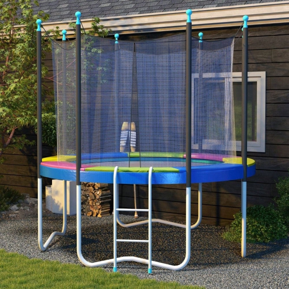 SPORTNOW Trampolin Randabdeckung Ø305 cm, bunt, wetterbeständig & UV-Schutz, ideal für Gartentrampoline