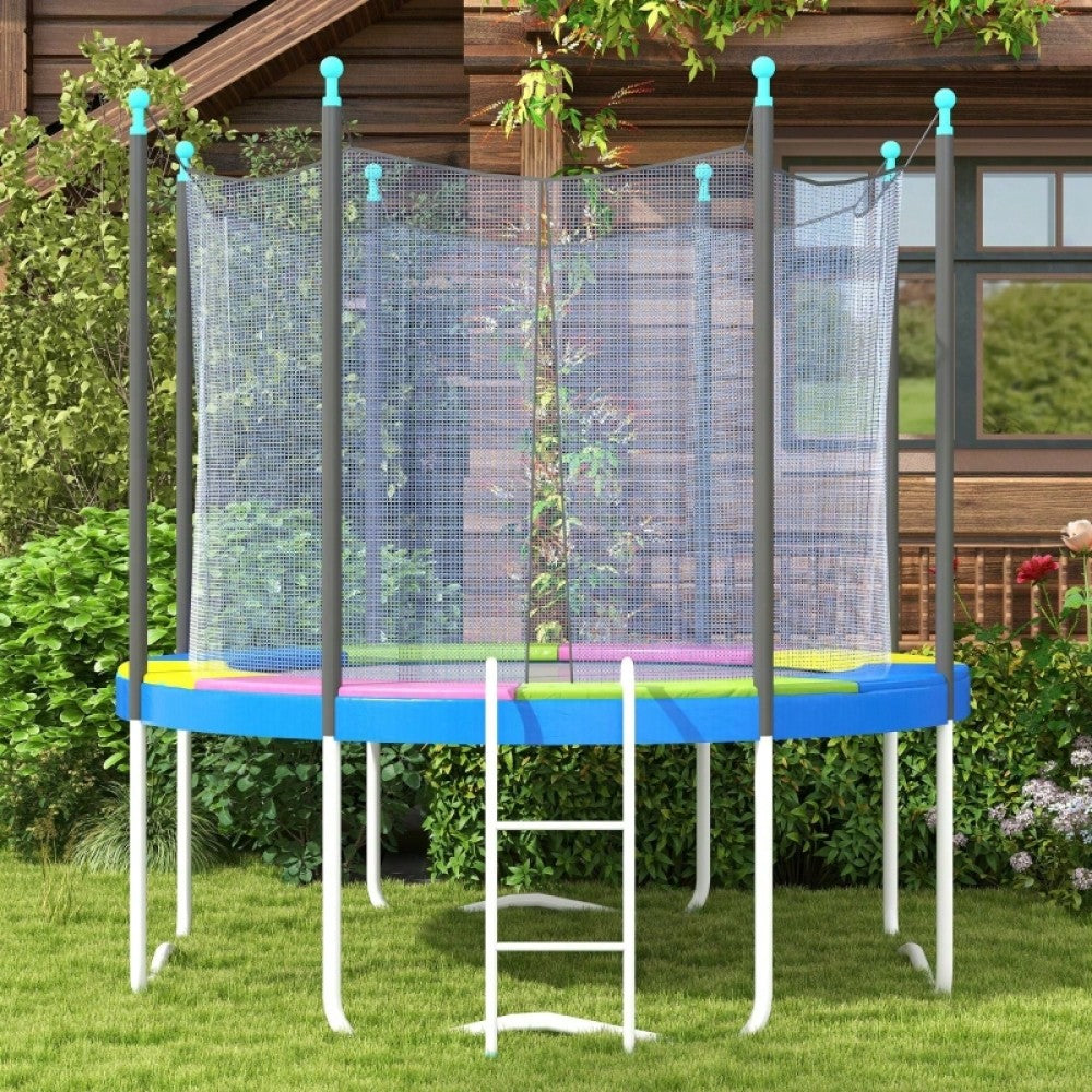 SPORTNOW Trampolin Randabdeckung Ø305 cm, bunt, wetterbeständig & UV-Schutz, ideal für Gartentrampoline