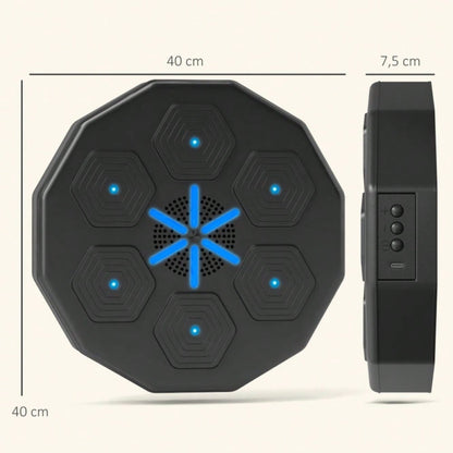 SPORTNOW Elektronische Bluetooth Boxmaschine mit Musik und LED, wandmontiertes Smart Boxziel für Erwachsene, ideal für Heimübungen