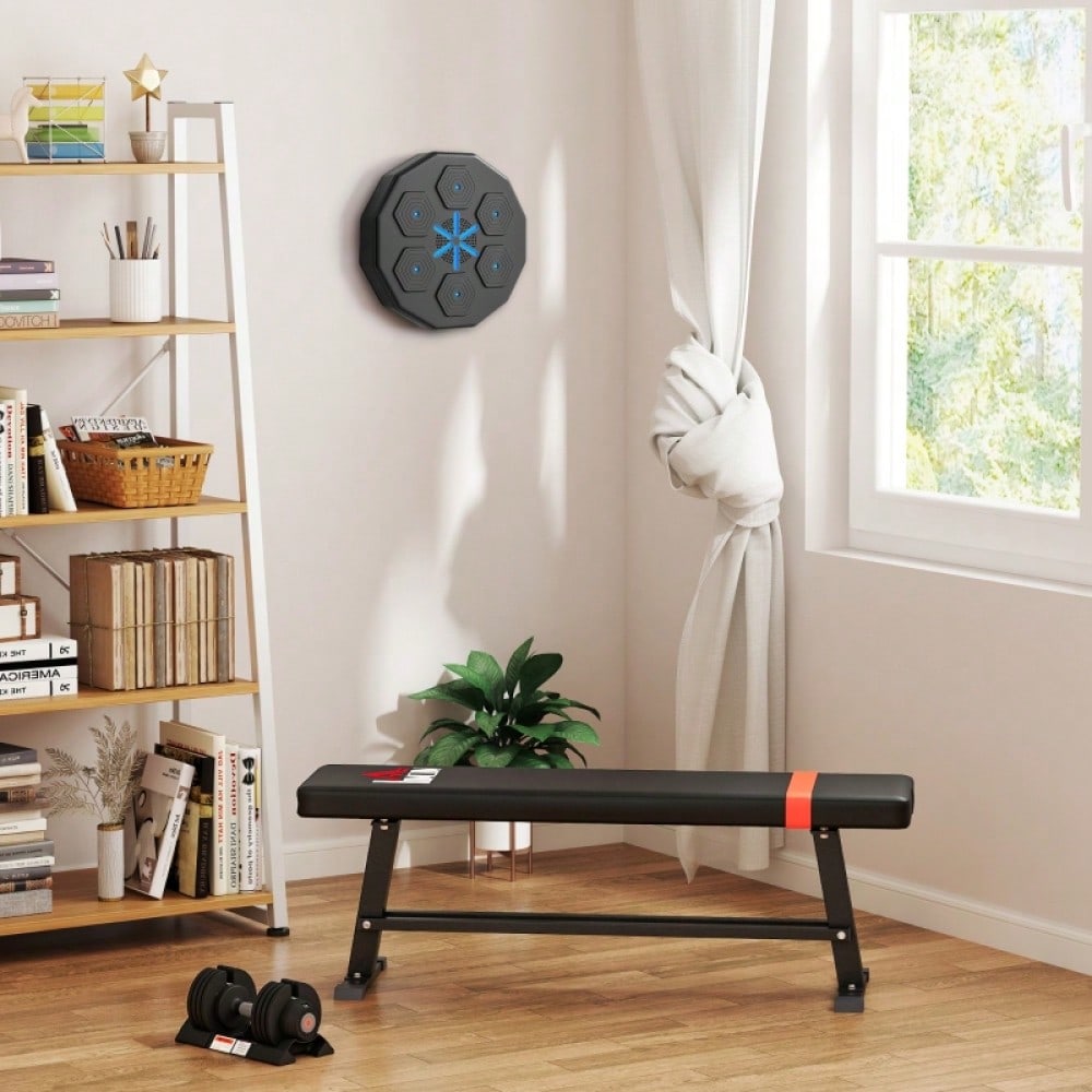 SPORTNOW Elektronische Bluetooth Boxmaschine mit Musik und LED, wandmontiertes Smart Boxziel für Erwachsene, ideal für Heimübungen