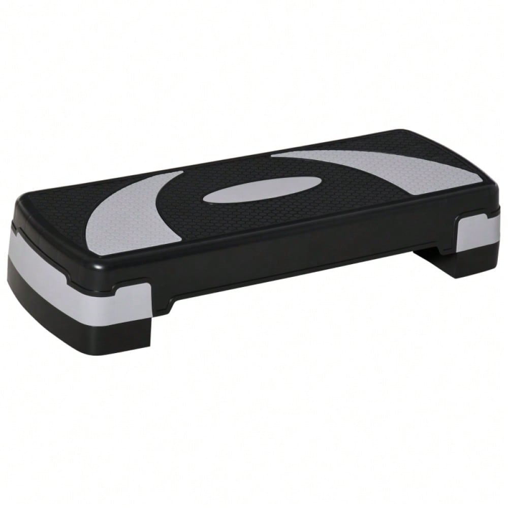 HOMCOM Steppbrett Aerobic-Stepper Höhenverstellbar 10/15/20 cm Fitness Heimtrainer bis 150 kg 80x31 cm