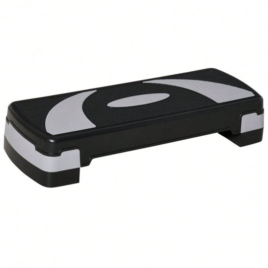 HOMCOM Steppbrett Aerobic-Stepper Höhenverstellbar 10/15/20 cm Fitness Heimtrainer bis 150 kg 80x31 cm