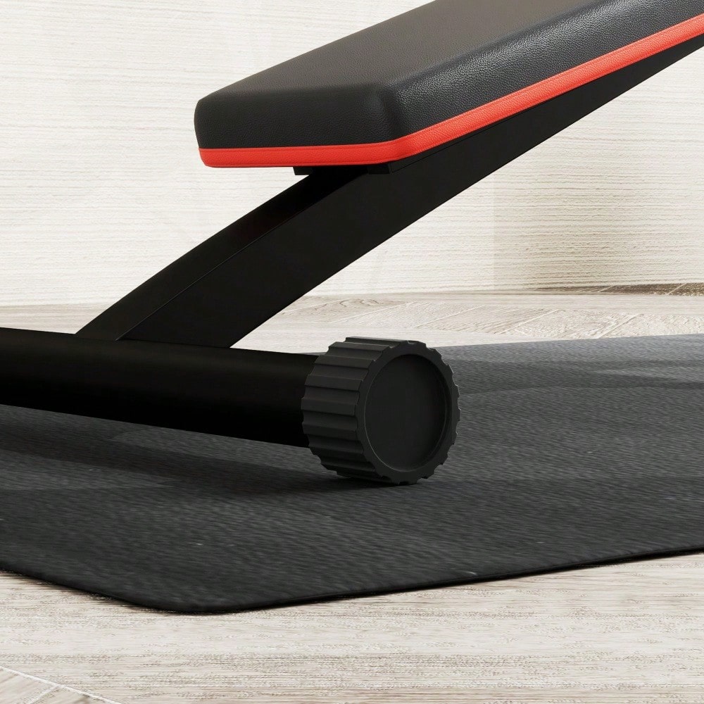 HOMCOM Bodenschutzmatte für Fitnessgeräte rutschfest Fitnessmatte 4 mm Dicke Unterlegmatte Sportmatte Multifunktionsmatte für Yoga Laufband Heimtrainer Yogamatte Bodenmatte 200x100 cm Schwarz